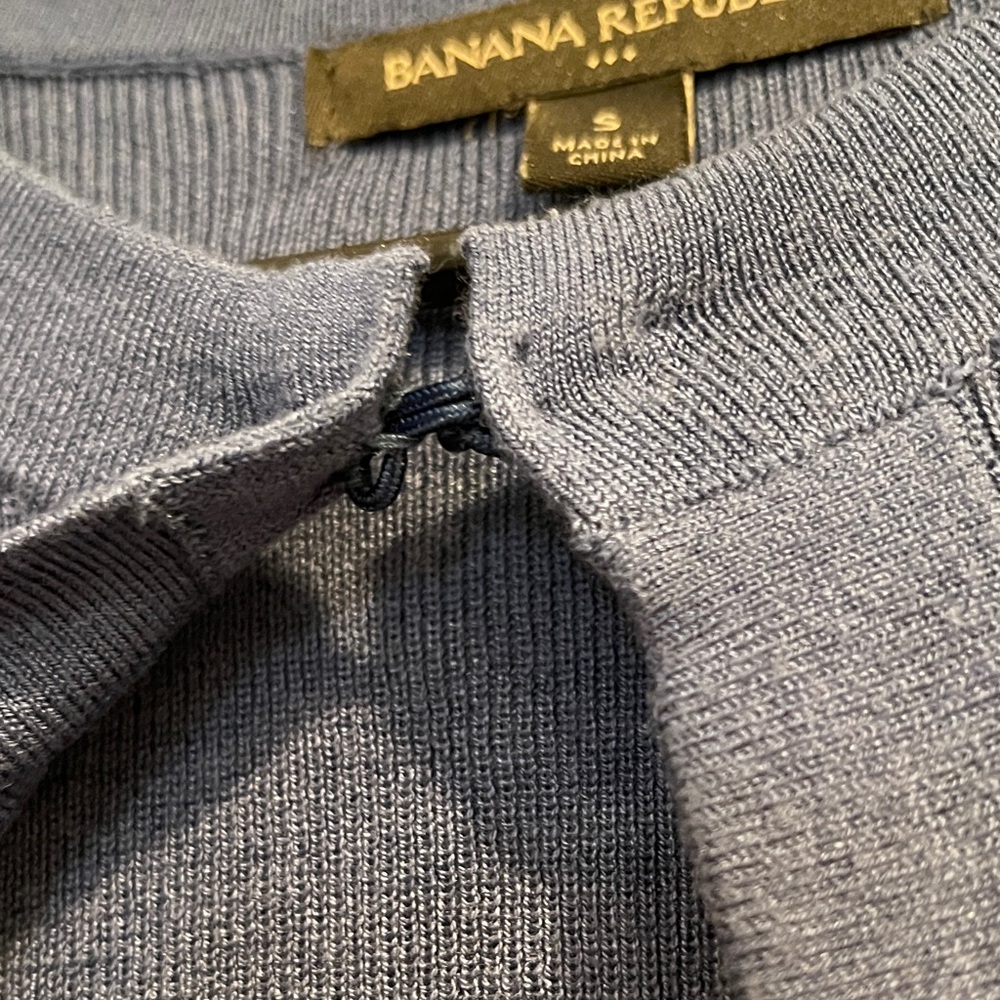Banana Republic Blue Short Sleeve Cardigan Size Small - Picture 6 of 6